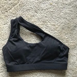 One shoulder , keyhole sports bra
